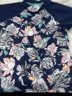 Athleta girls Rashguard Kids XL age 14 Floral